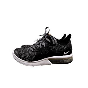 Nike Air Max Sequent 3 Women’s 6 Black White Running Shoes Sneakers Cushion